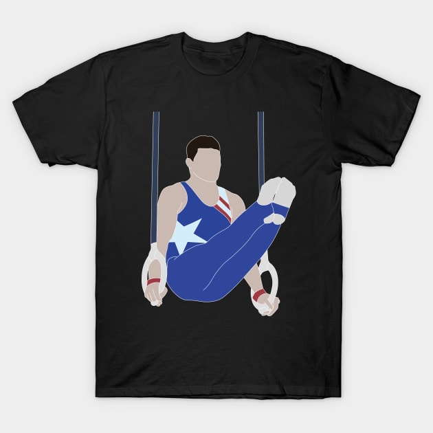 Male Gymnast T-Shirt by sportartbubble